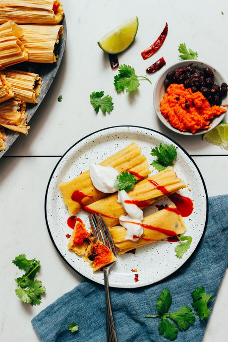 Sweet Potato Black Bean Tamales (Vegan)