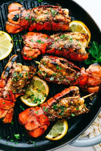 Grilled Cajun Garlic Butter Lobster Tails